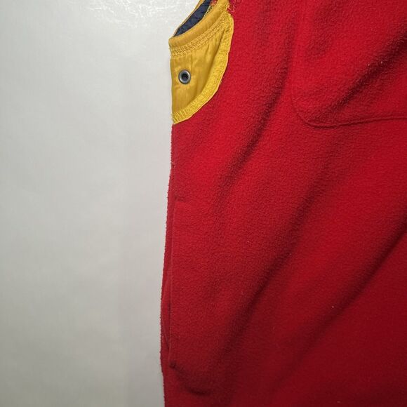 VTG American Eagle Active Sport Full Zip Fleece Vest Large Red Quilted Lining - Picture 7 of 16